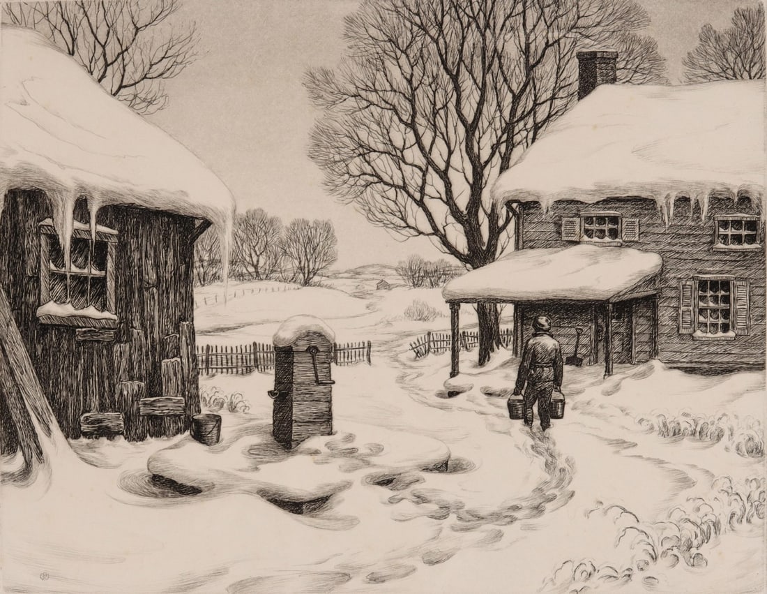 R.W. WOICESKE (1887-1953) PENCIL SIGNED ETCHING (1 of 12)