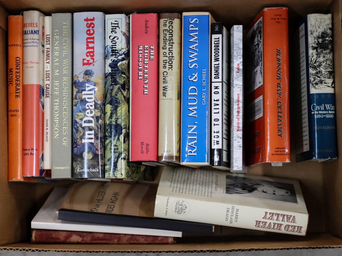 CIVIL WAR SUBJECT MATTER BOOK LOT: Provenance: John Royle Trust and Living Estate, Independence, Missouri. Without proof of exemption, be aware that internet sales tax applies to all Internet transactions and local sales tax may apply 