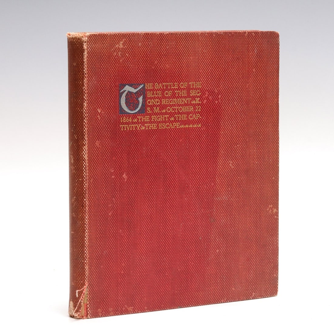STEELE. 'THE BATTLE OF THE BLUE,' 1st EDITION, 1896: James W. Steele, The Battle of the Blue. D. H. Christophel, by the W. T. P. A., Chicago, 1896. 157 pages. Provenance: John Royle Trust and Living Estate, Independence, Missouri. Without proof of exemp