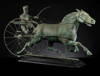 FISKE COPPER WEATHERVANE: THE FAMOUS TROTTER ST. JULIEN