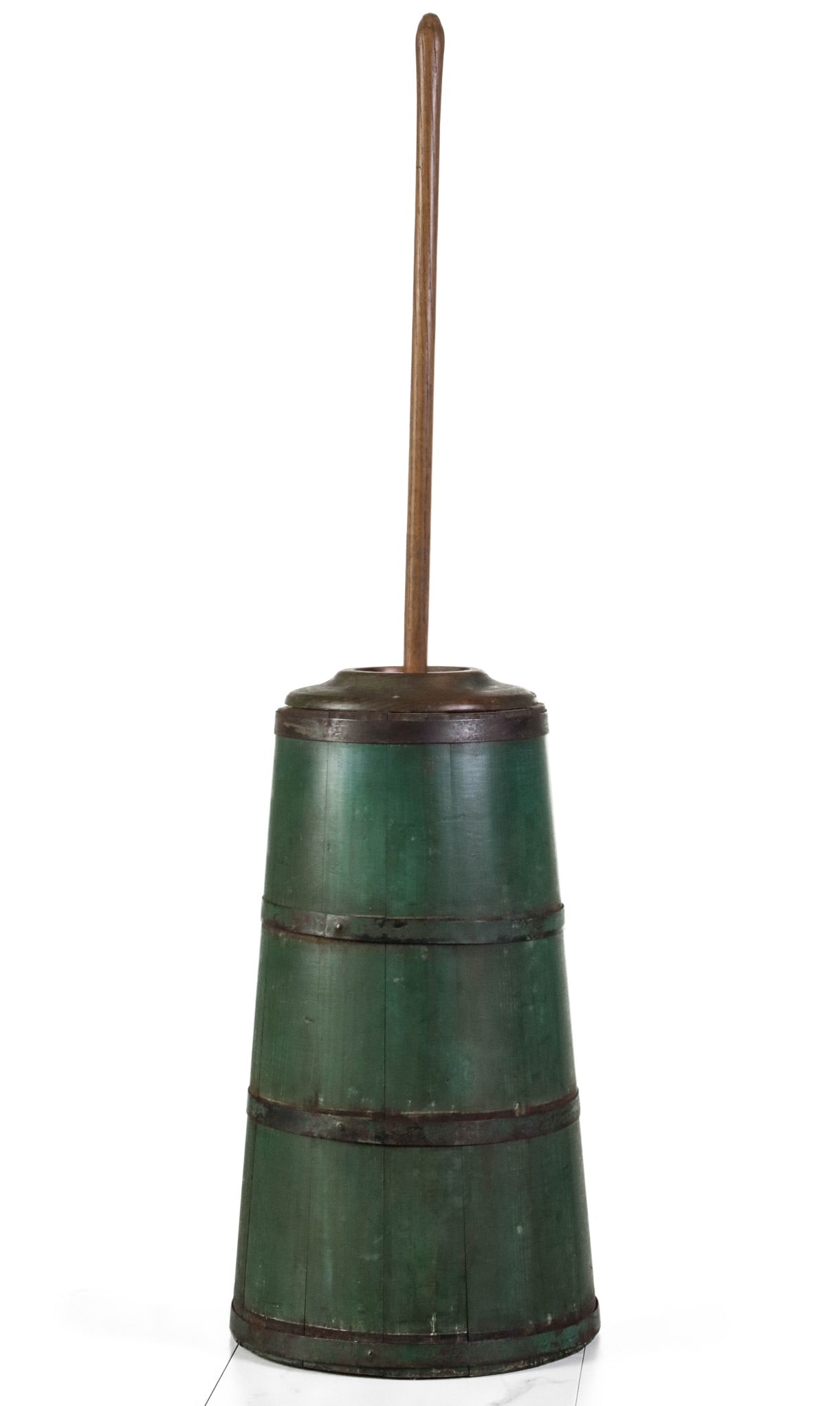 A GOOD 19TH C. AMERICAN BUTTER CHURN IN ORIGINAL PAINT (1 of 11)