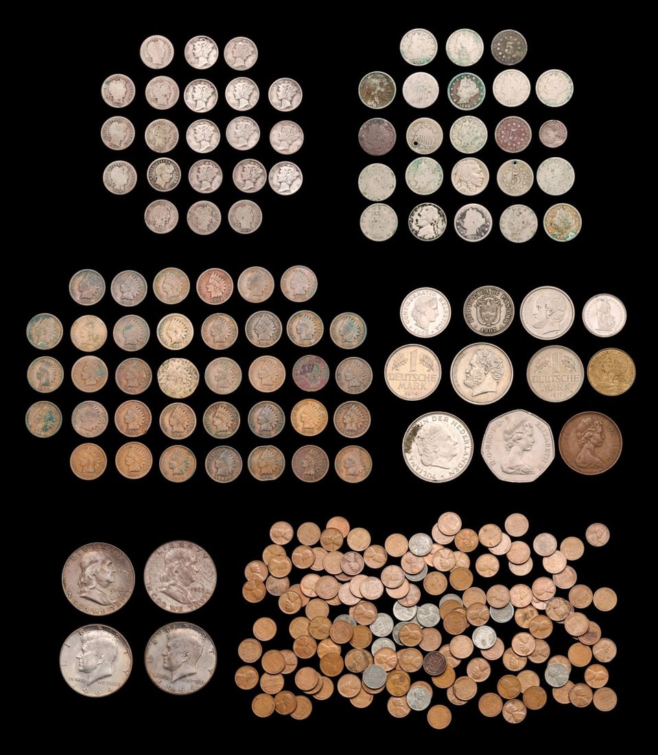 PRE-64 SILVER, INDIAN HEAD, BUFFALO & FOREIGN COINS (1 of 16)