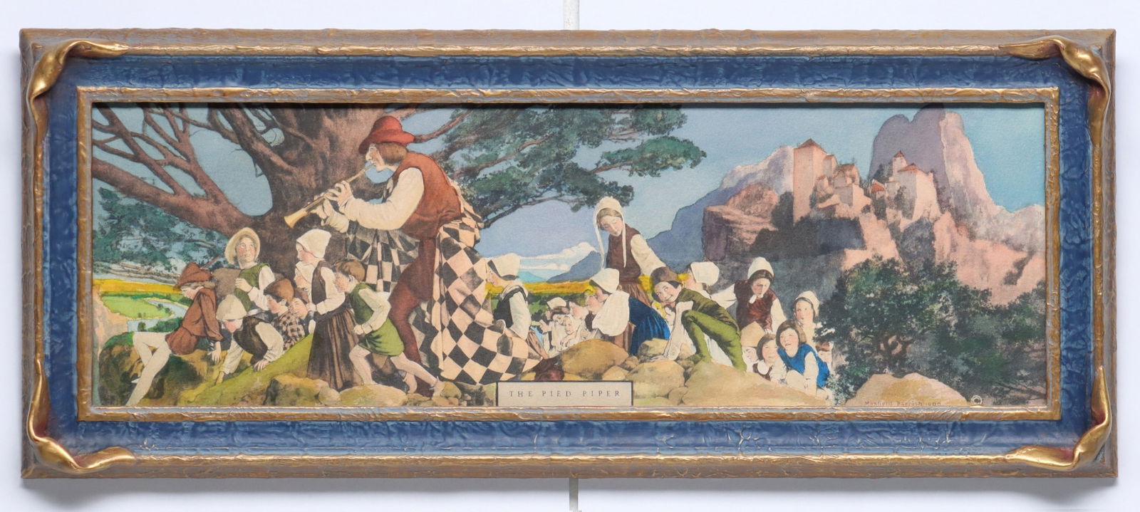 A VERY RARE MAXFIELD PARRISH HAND COLORED PRINT C. 1909 (1 of 12)