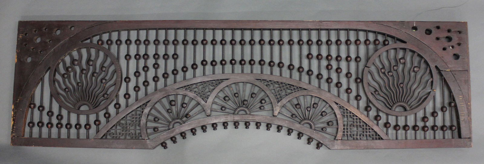 THREE DIFFERENT VICTORIAN STICK-AND-BALL VALANCES (1 of 10)