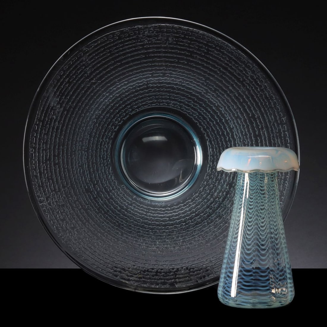 ART DECO DAUM NANCY AND A NAILSEA TYPE OPALESCENT VASE (1 of 15)