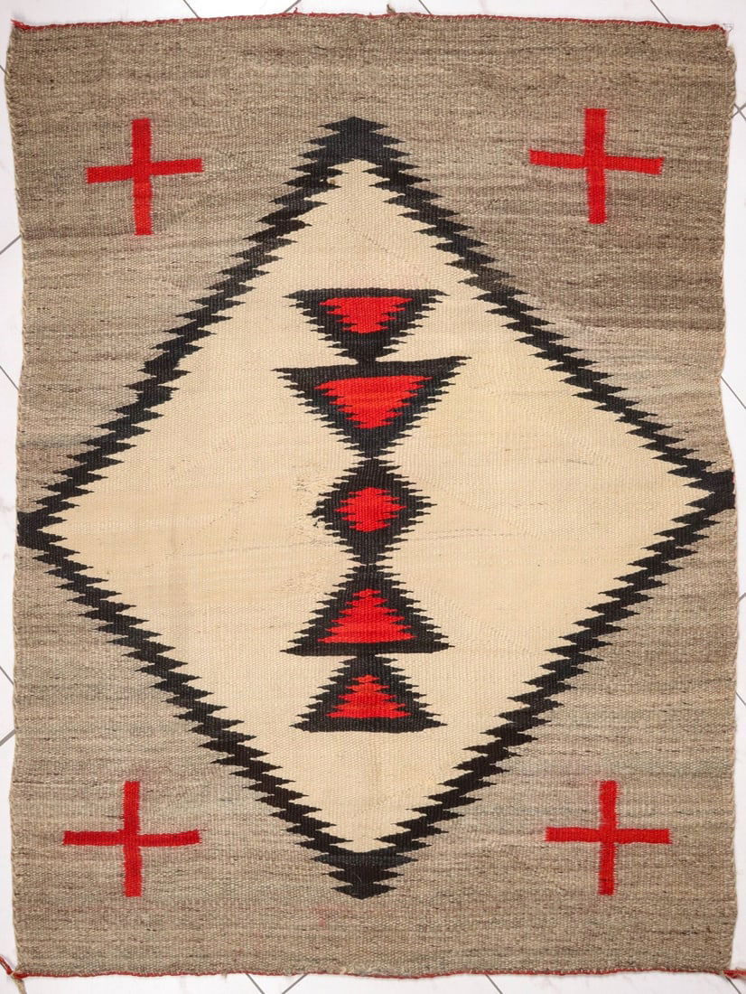 A TRANSITIONAL NAVAJO RUG WITHOUT BORDER DESIGN (1 of 13)