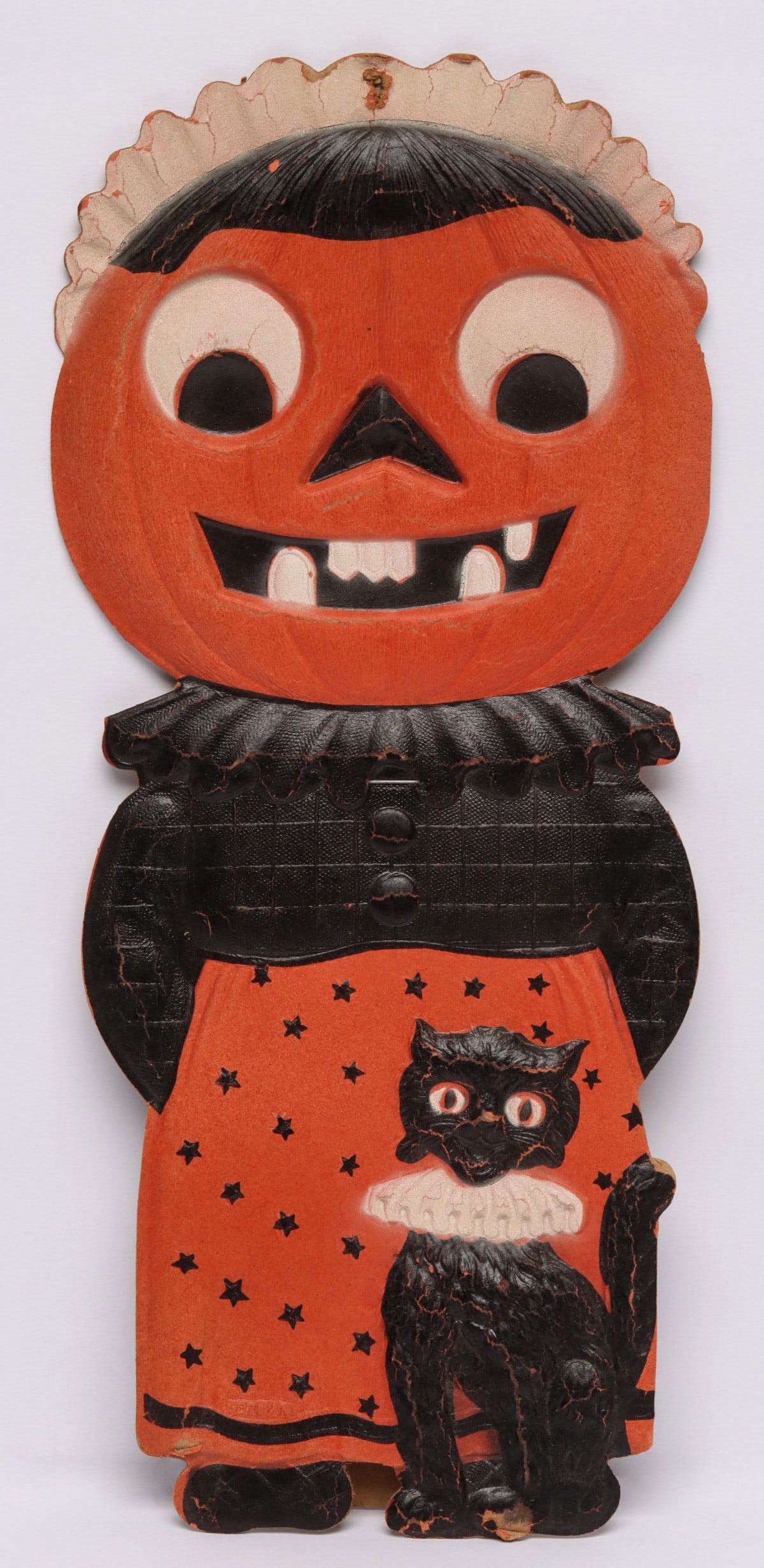 DIE-CUT EMBOSSED HALLOWEEN DECORATIONS MKD GERMANY: With embossed mark of GERMANY. Measures 15.5 x 7 inches. Without proof of exemption, be aware that internet sales tax applies to all Internet transactions and local sales tax may apply to local pick-u