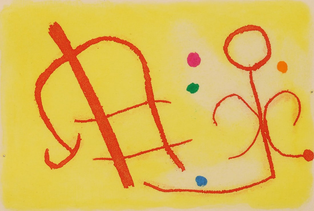JOAN MIRO (1893-1983) PENCIL SIGNED AQUATINT 1959 (1 of 11)