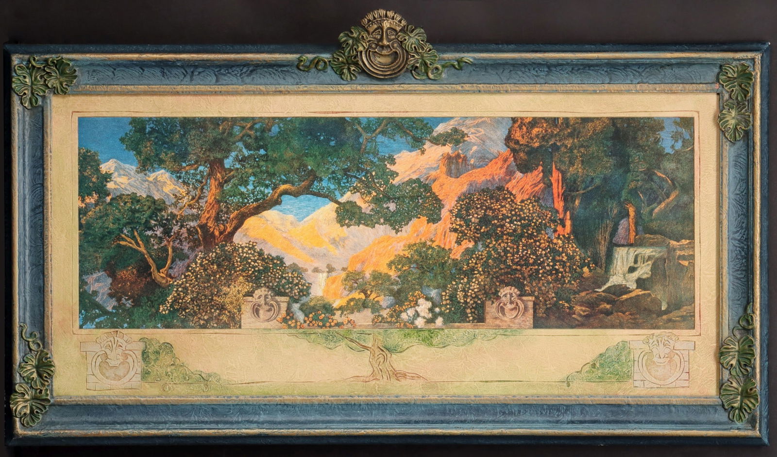 'DREAM GARDEN' PRINT AFTER MAXFIELD PARRISH CIRCA 1920 (1 of 11)