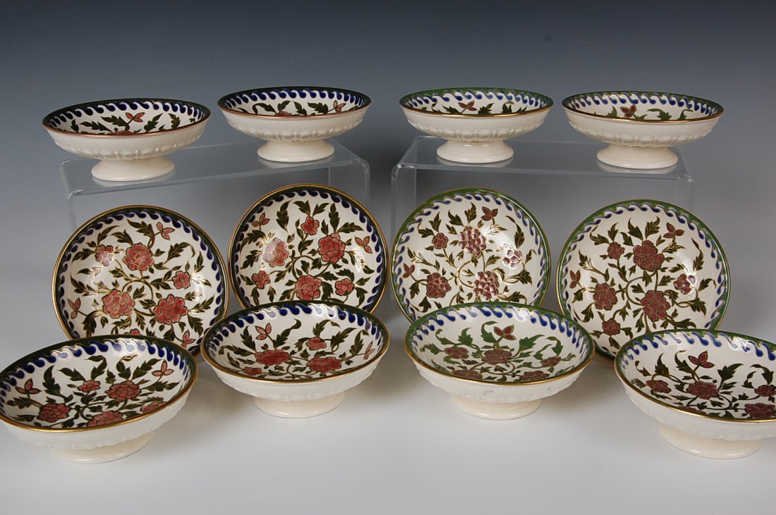 SET OF TWELVE ZSOLNAY BERRY BOWLS: Each marked, measures 1.75 x 5.25 inches.
