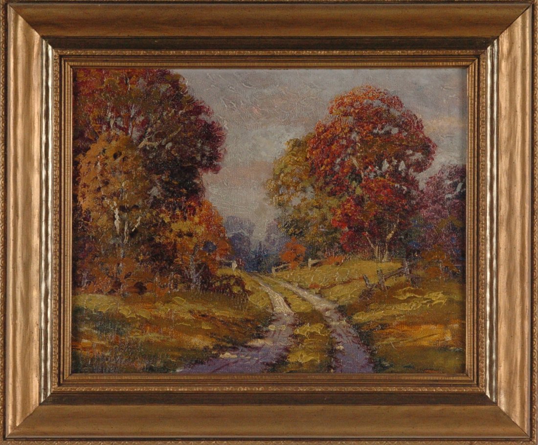 ERNEST T. FREDERICKS (1877-1959) OIL ON CANVAS: Signed lower right corner, 11 x 14 inches, 15.5 x 18.5 inch frame.
