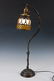 CIRCA 1900 COPPER FLASH DECORATED DESK LAMP
