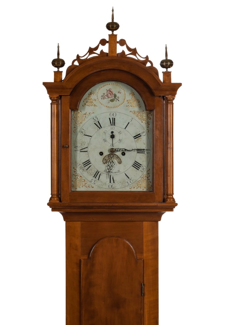 EARLY AMERICAN TALL CASE CLOCK BY ABEL STOWELL, BOSTON (1 of 19)