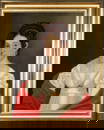 EARLY 19C. AMERICAN PORTRAIT WOMAN WITH TORTOISE COMB