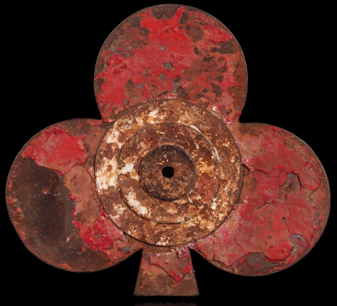 CLUBS PLAYING CARD SUIT IRON SHOOTING GALLERY TARGET (1 of 9)