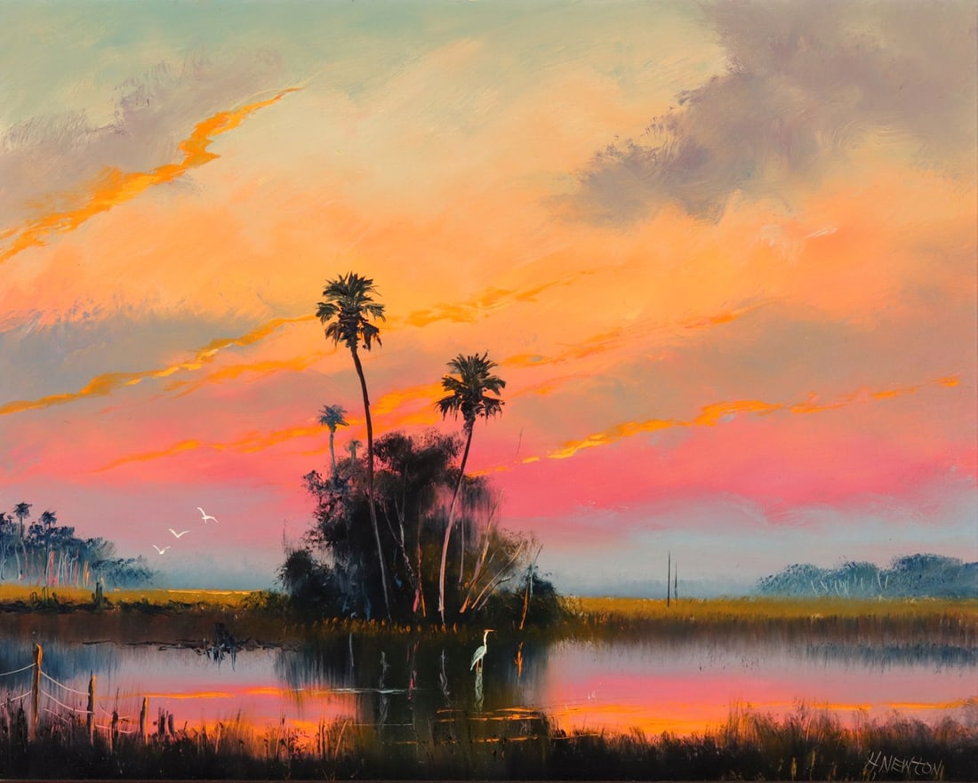 HAROLD NEWTON (1934-1994) FLORIDA HIGHWAYMEN OIL (1 of 9)