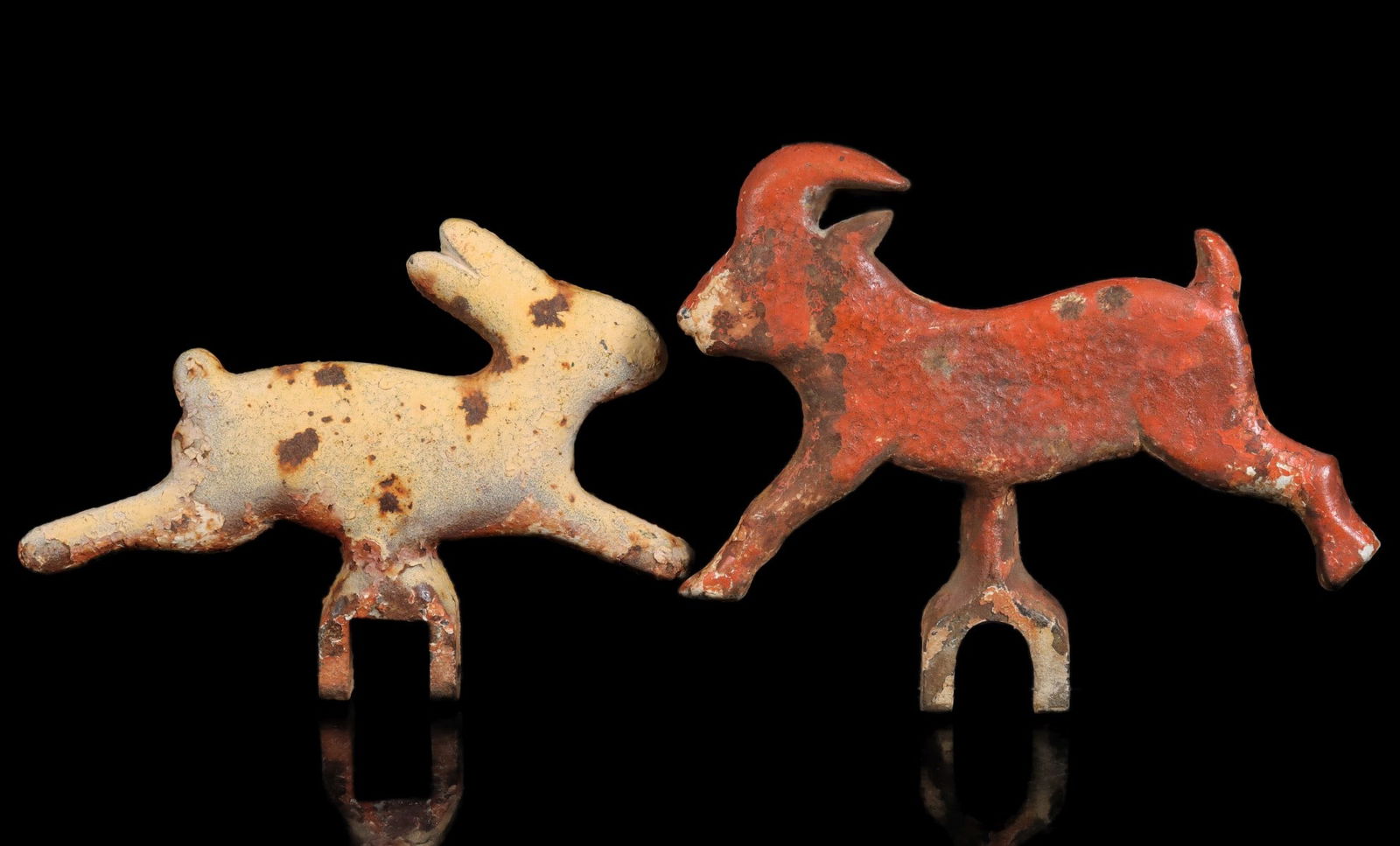 EARLY 20 C. FIGURAL CAST IRON SHOOTING GALLERY TARGETS (1 of 10)