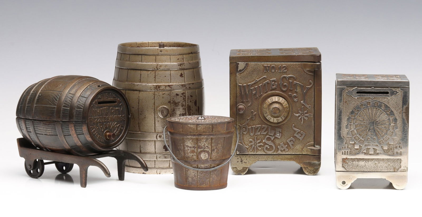 A NICE COLLECTION OF WHITE CITY COLUMBIAN EXPO BANKS (1 of 15)