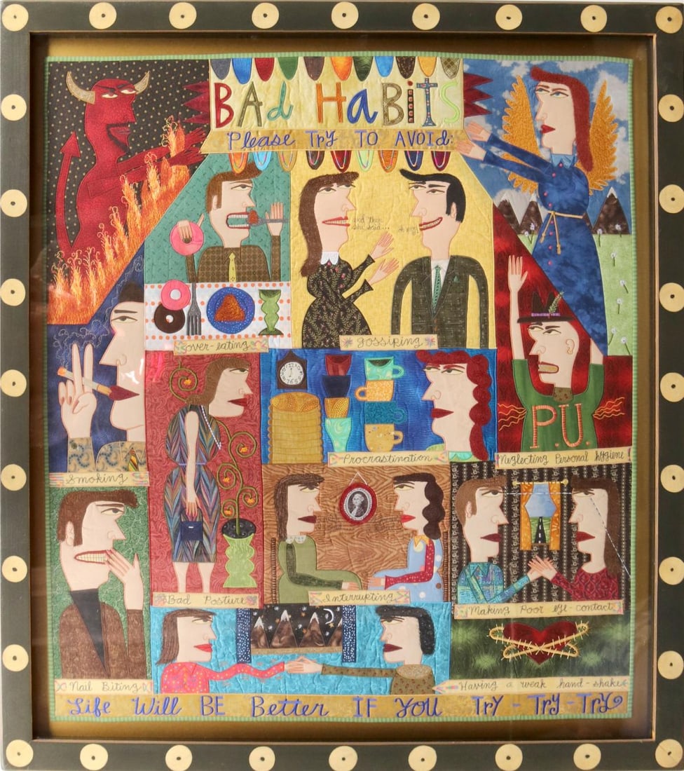 CHRIS ROBERTS-ANTIEAU (BORN 1950) MIXED MEDIA TEXTILE (1 of 10)