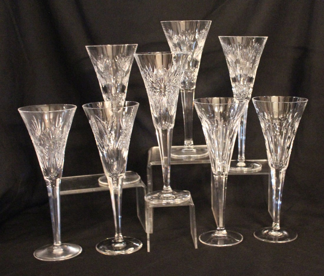 WATERFORD MILLENNIUM FLUTES PROSPERITY, HAPPINESS, LOVE (1 of 8)