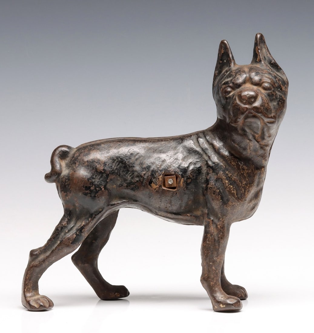 A BOSTON BULL TERRIER CAST IRON DOORSTOP (1 of 12)