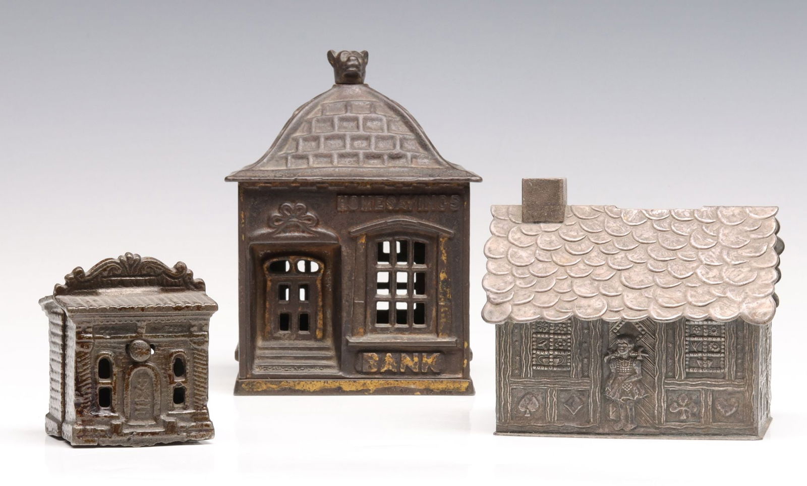 THREE ANTIQUE STILL BANKS (1 of 8)