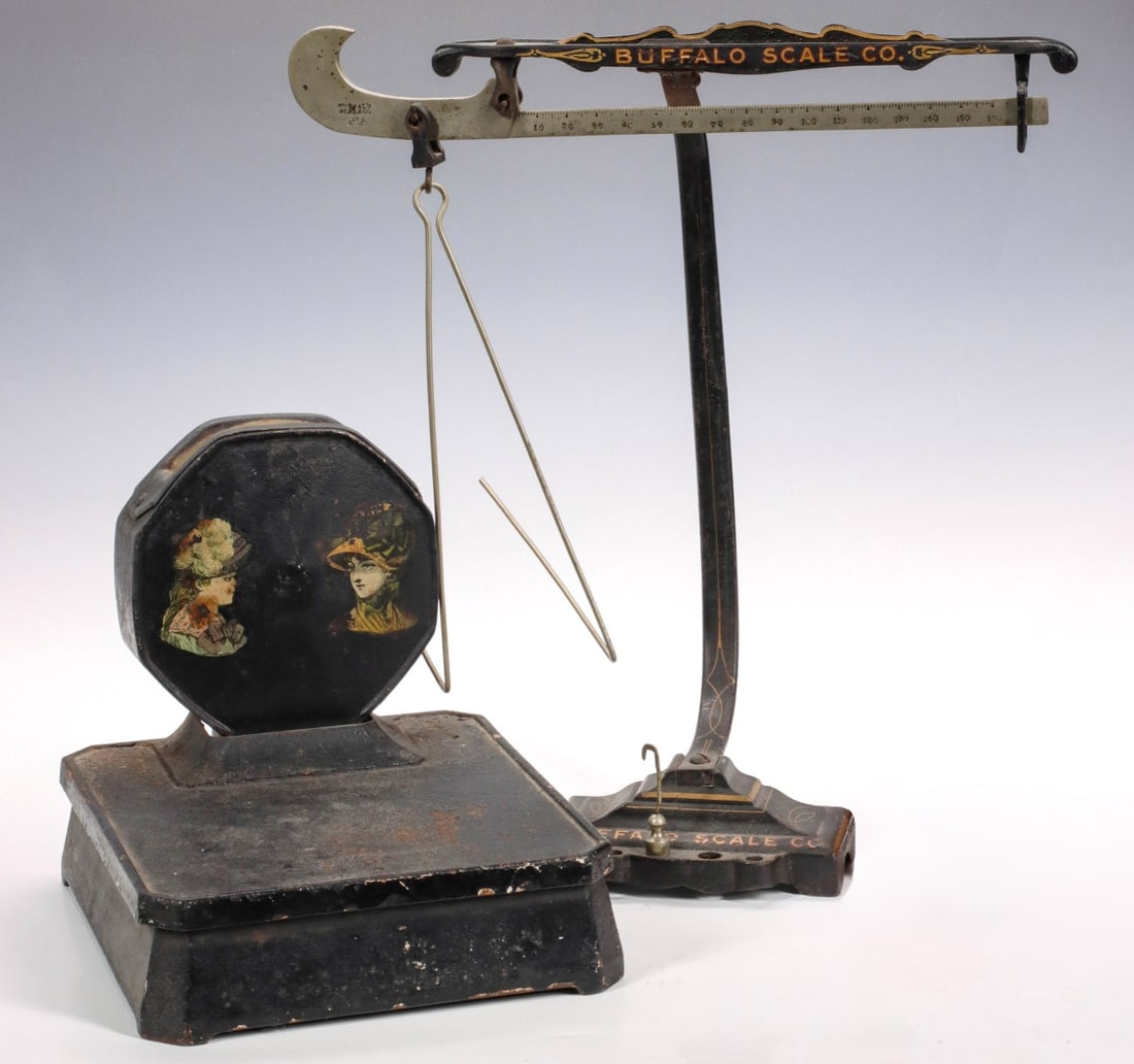 BUFFALO BRAND ANTIQUE SCALE WITH DECALS, PLUS ANOTHER (1 of 5)