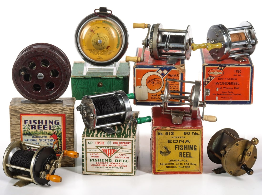 SEVEN GOOD VINTAGE FISHING REELS (1 of 4)