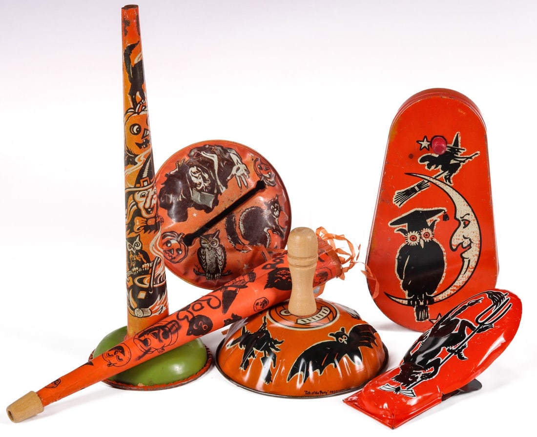 TIN LITHO AND OTHER HALLOWEEN NOISEMAKERS (1 of 11)