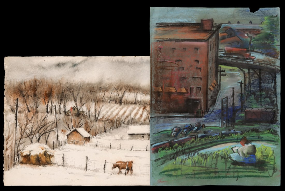 PAULINA EVERITT (1905-1996) MIXED MEDIA (TWO WORKS) (1 of 17)