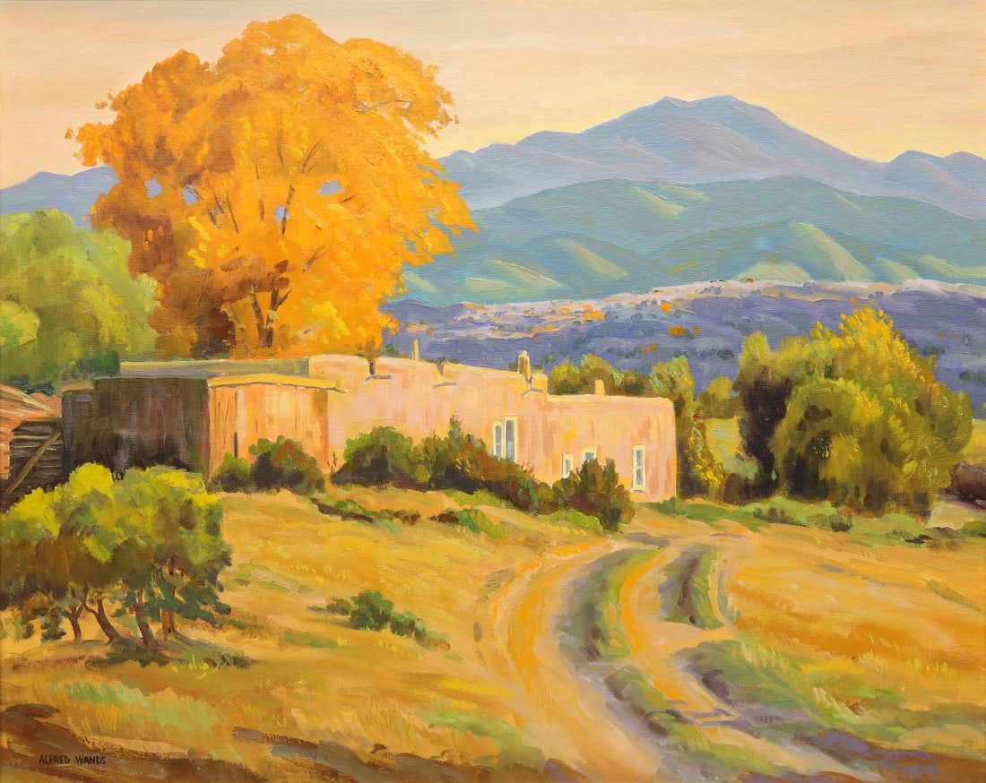 ALFRED WANDS (1904-1998) TAOS VIEW OIL ON CANVAS BOARD (1 of 20)