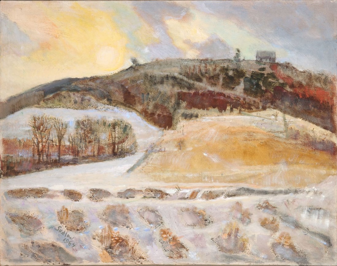 ROBERT SUDLOW (1920-2010) KANSAS VIEW OIL ON CANVAS (1 of 13)