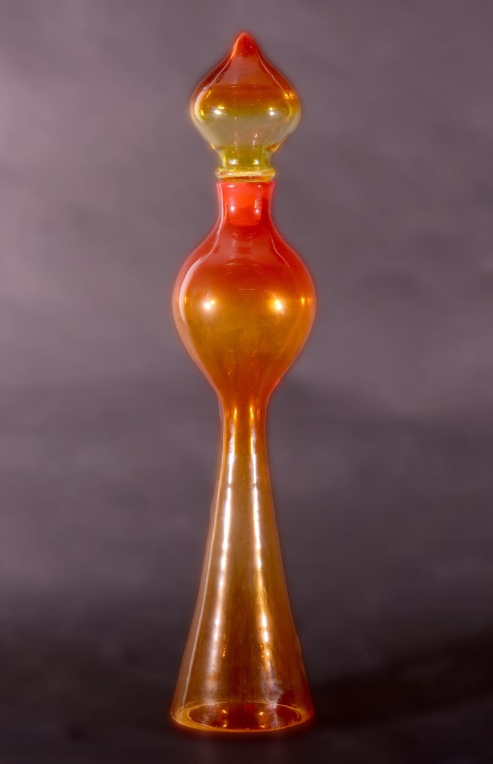 WAYNE HUSTED ART GLASS FLOOR DECANTER FOR BLENKO (1 of 11)