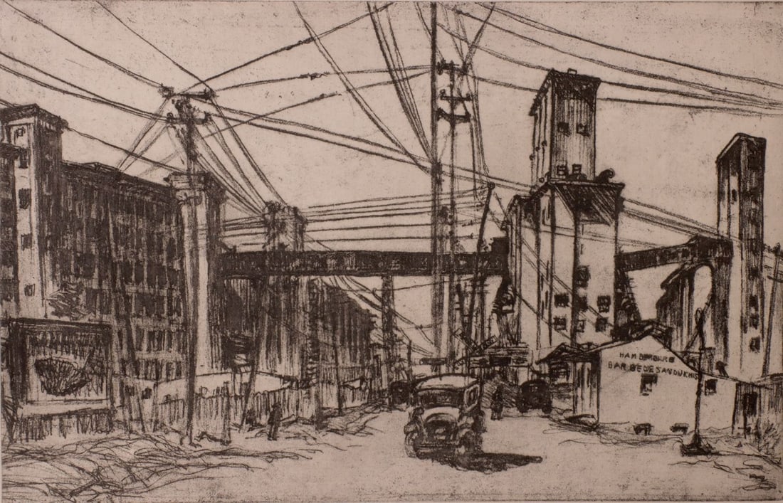 MARY HUNTOON (1896-1970) PENCIL SIGNED WPA ETCHING (1 of 5)