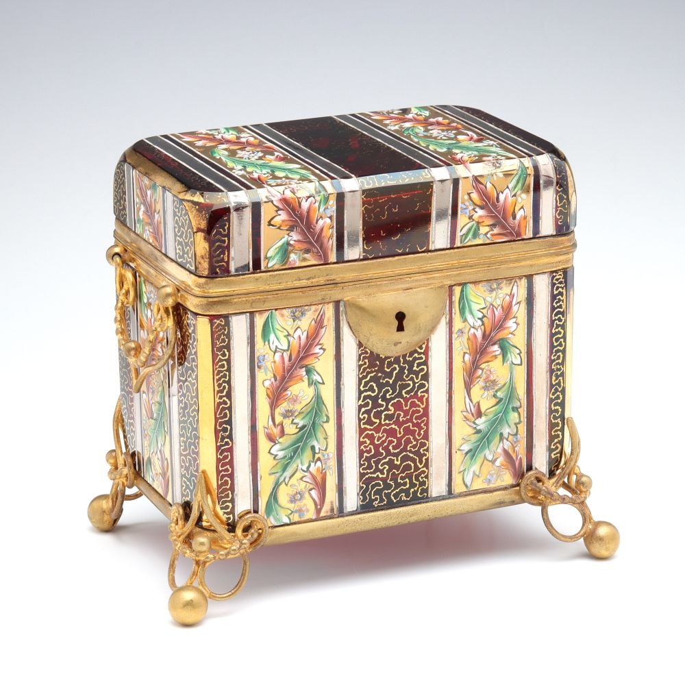 A VERY FINE 19TH C. MOSER ART GLASS BOX (1 of 12)