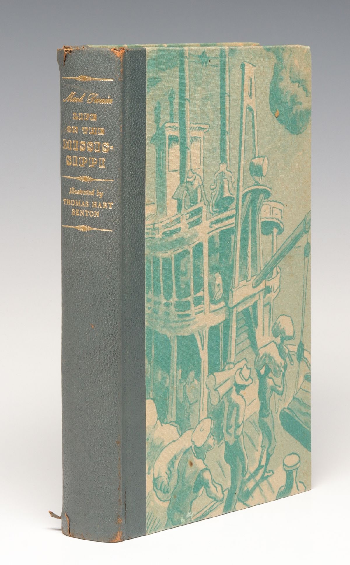 MARK TWAIN 'LIFE ON THE MISSISSIPPI' SIGNED BY BENTON (1 of 18)