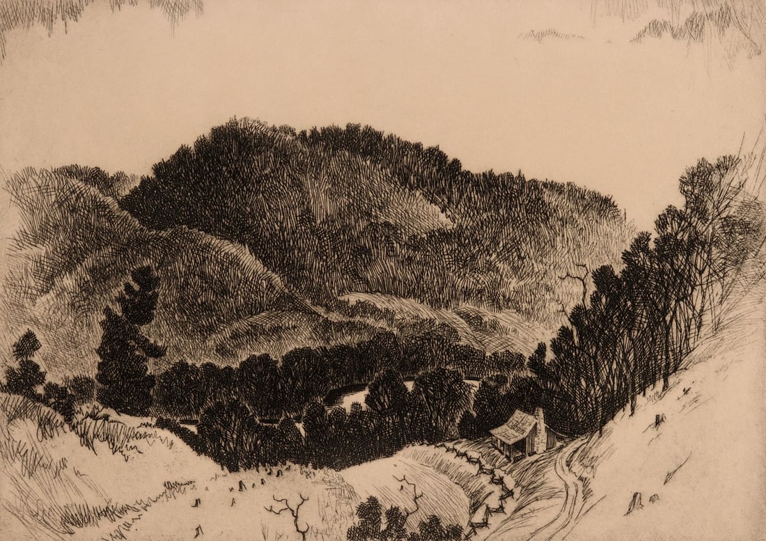 LLOYD C. FOLTZ (1897-1990) PENCIL SIGNED ETCHING (1 of 13)