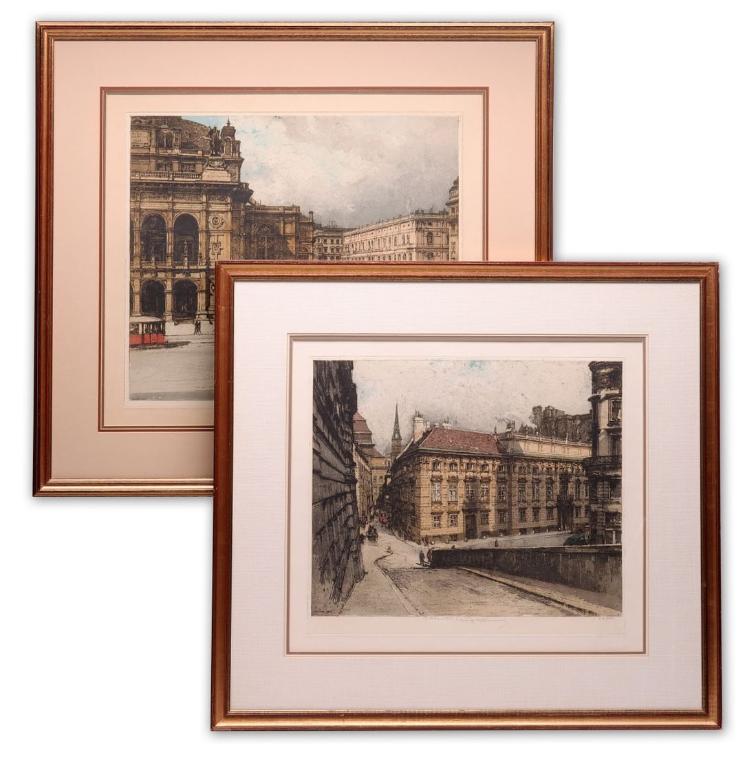 LUIGI KASIMIR (1881-1962) PENCIL SIGNED ETCHINGS (2) (1 of 20)