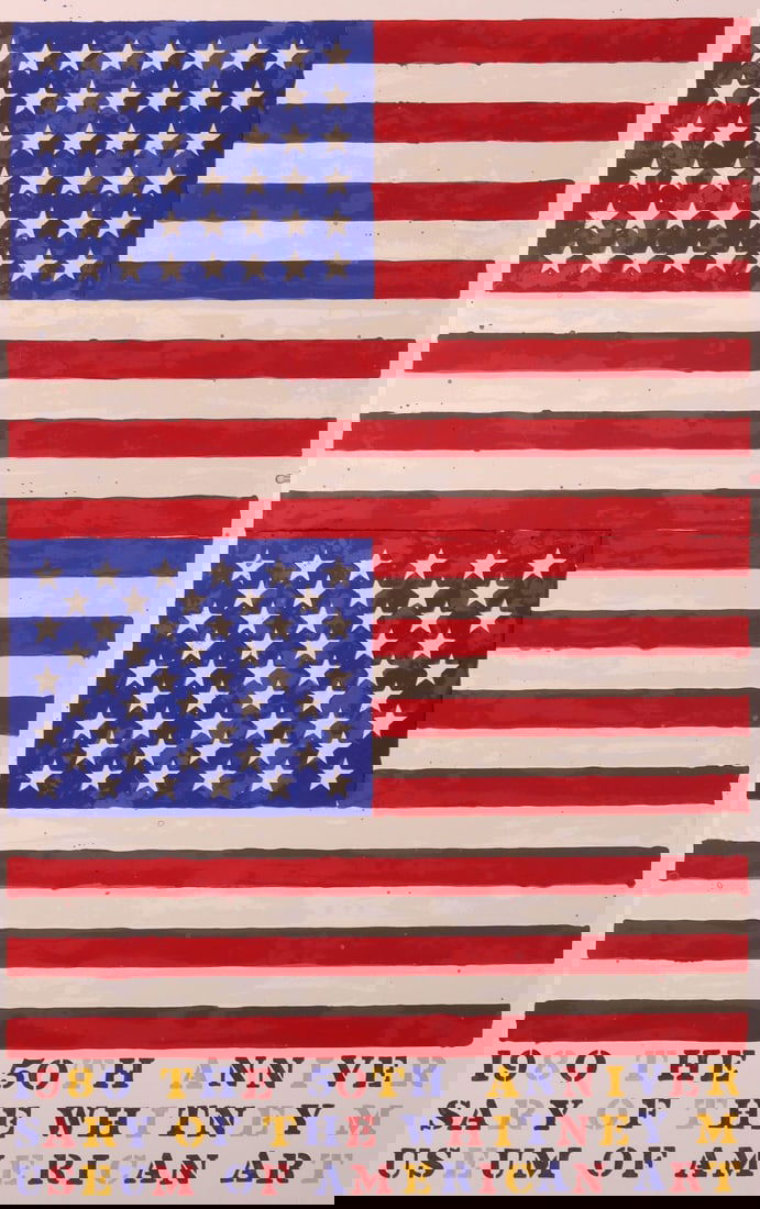 JASPER JOHNS WHITNEY MUSEUM 50TH ANNIVERSARY POSTER (1 of 3)