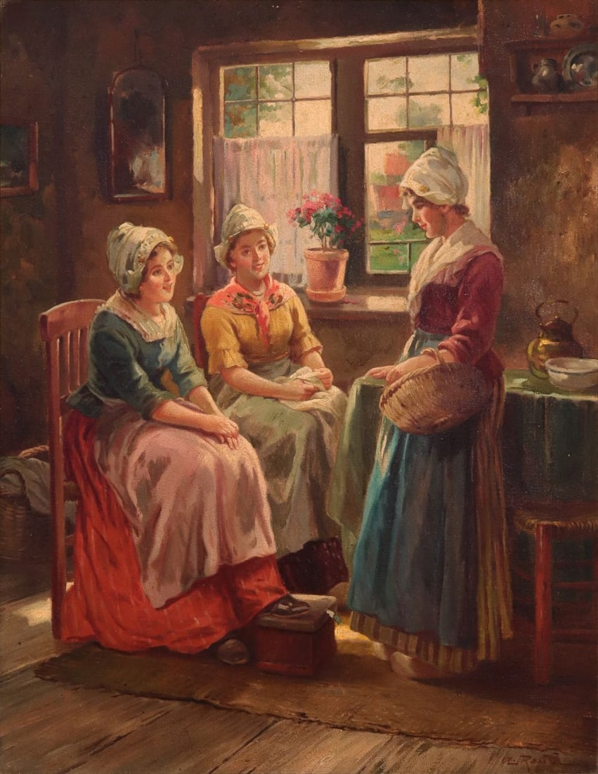 ADOLF RAUFER (AUSTRIAN 1871-1965) OIL ON CANVAS (1 of 5)