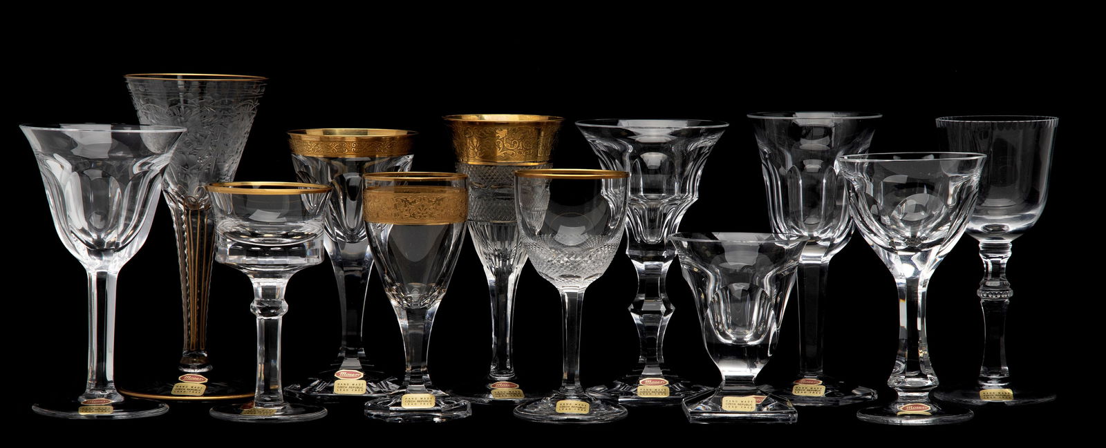 A CZECH MOSER 12-PIECE LIQUEUR SET IN PRESENTATION CASE (1 of 20)