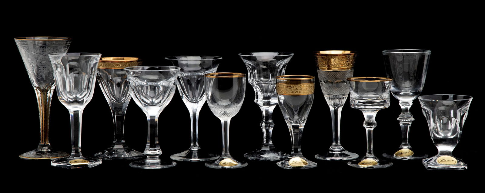 A CZECH MOSER 12-PIECE LIQUEUR SET IN PRESENTATION CASE (1 of 17)