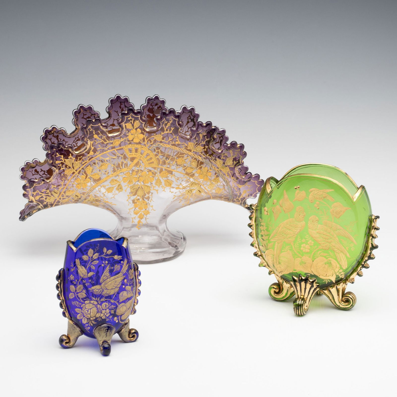 MOSER ART GLASS PILLOW AND OTHER VASES (1 of 11)