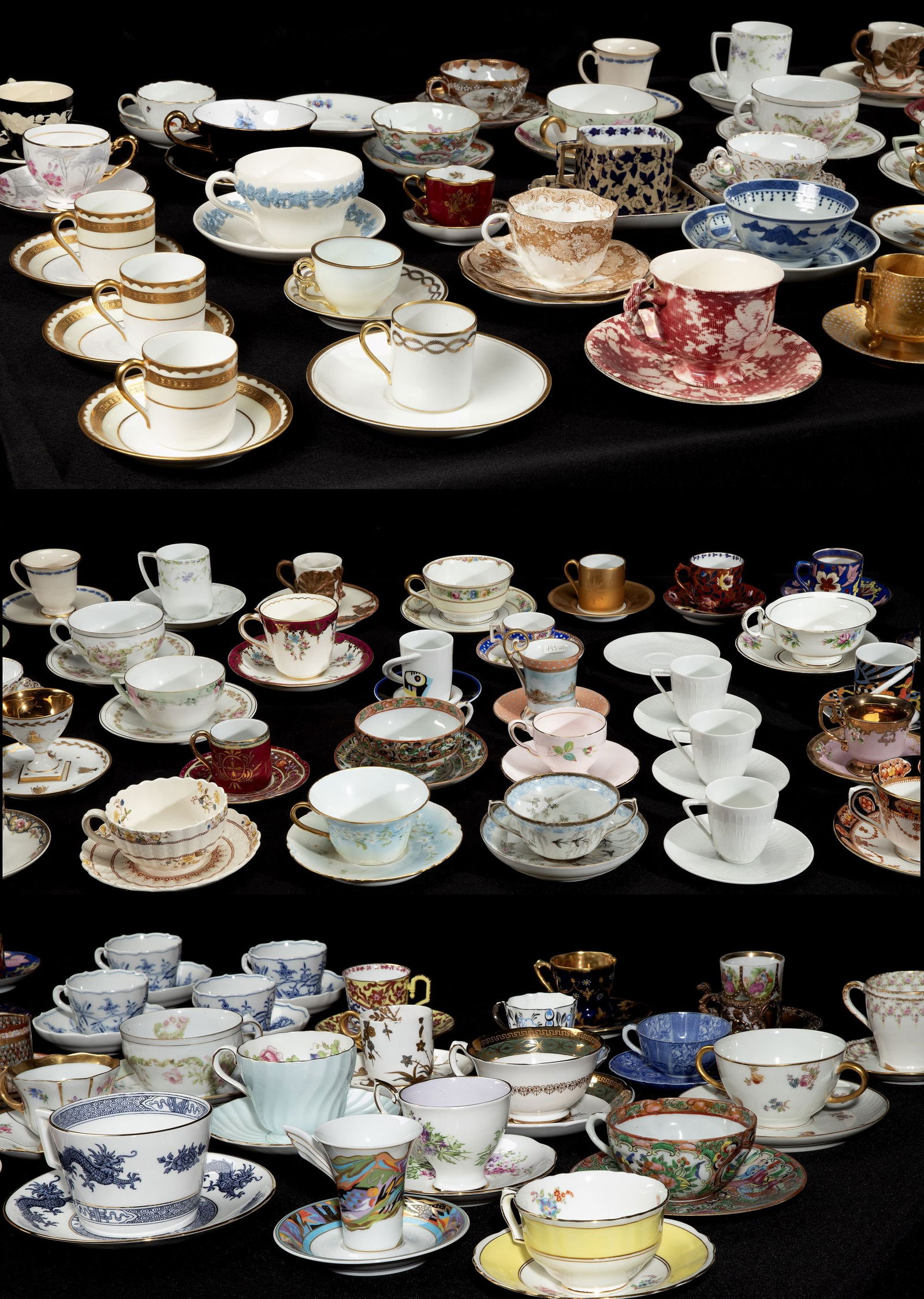 A VERY LARGE COLLECTION OF PORCELAIN CUP & SAUCER SETS (1 of 14)