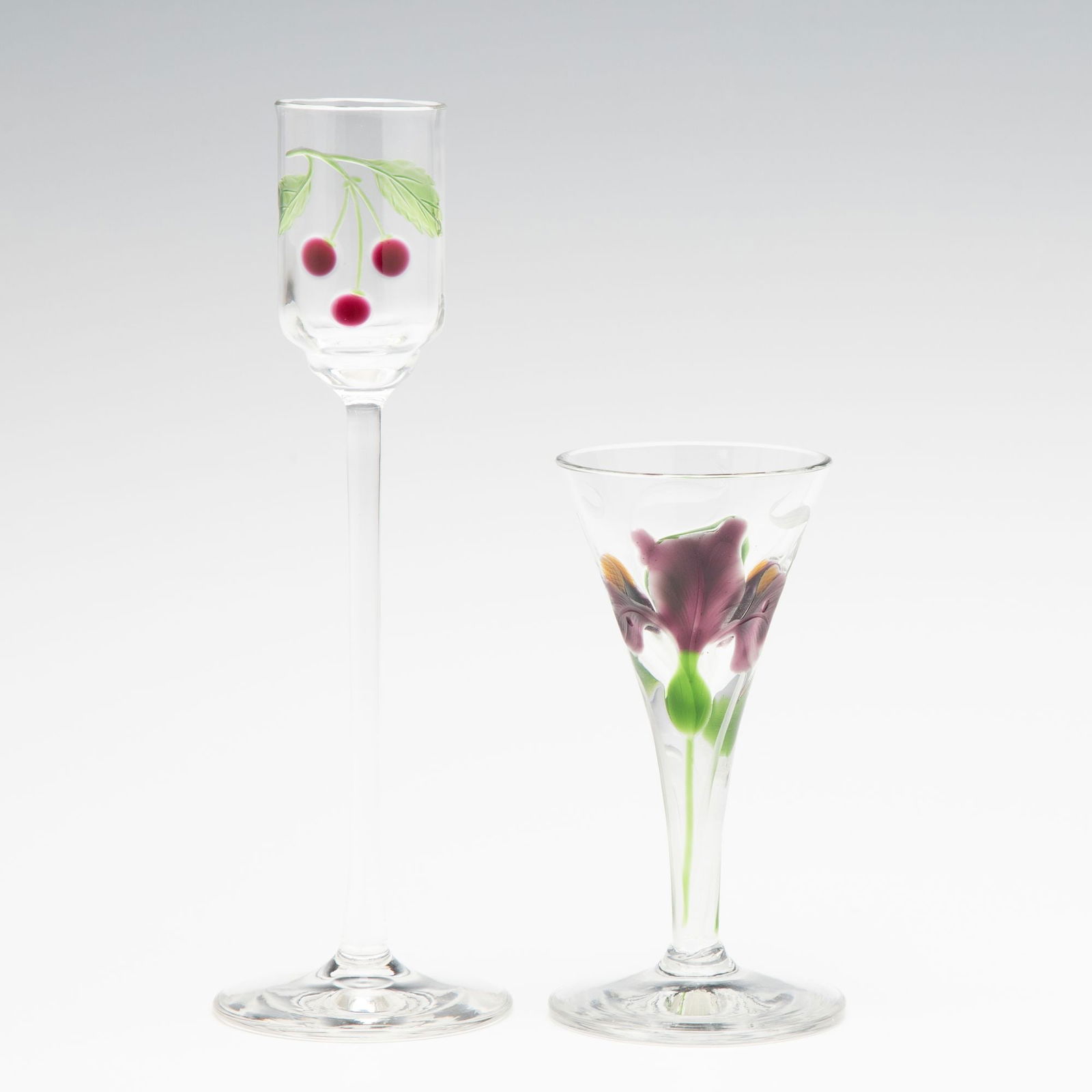 MOSER CAMEO MARQUETRY AND INTERNALLY DECORATED CORDIALS (1 of 13)