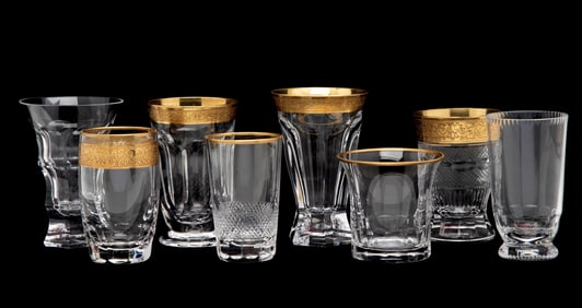 A MOSER CRYSTAL TUMBLER COLLECTION IN PRESENTATION CASE