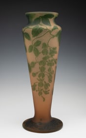 AN 18-INCH CAMEO GLASS VASE SIGNED MOSER KARLSBAD