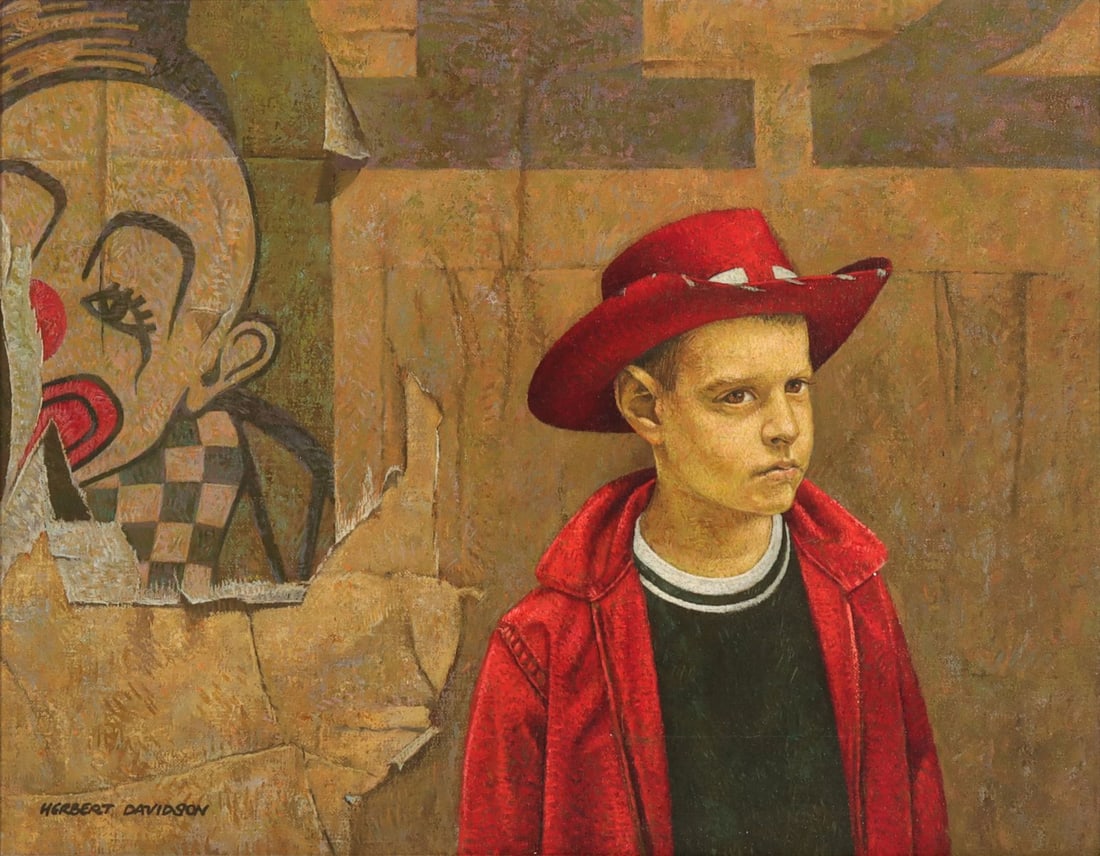 HERBERT DAVIDSON (1930-2018) TROMPE L'OEIL ON CANVAS (1 of 12)