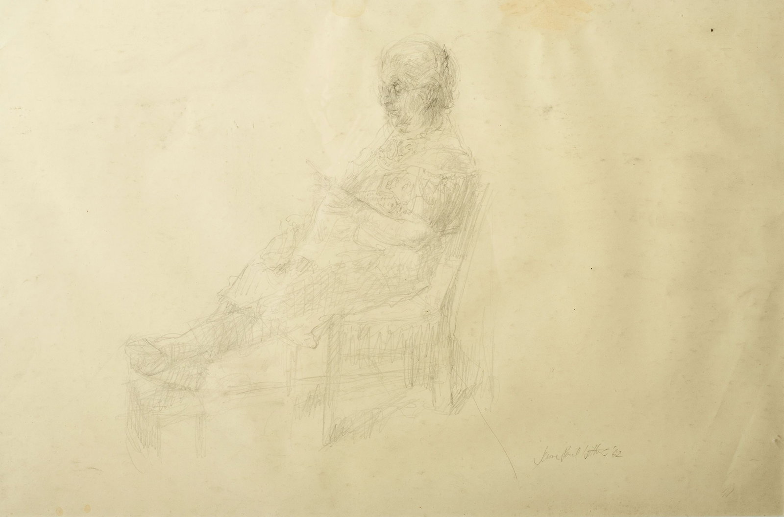 JEROME WITKIN (B. 1939) GRAPHITE SKETCH ON PAPER (1 of 8)
