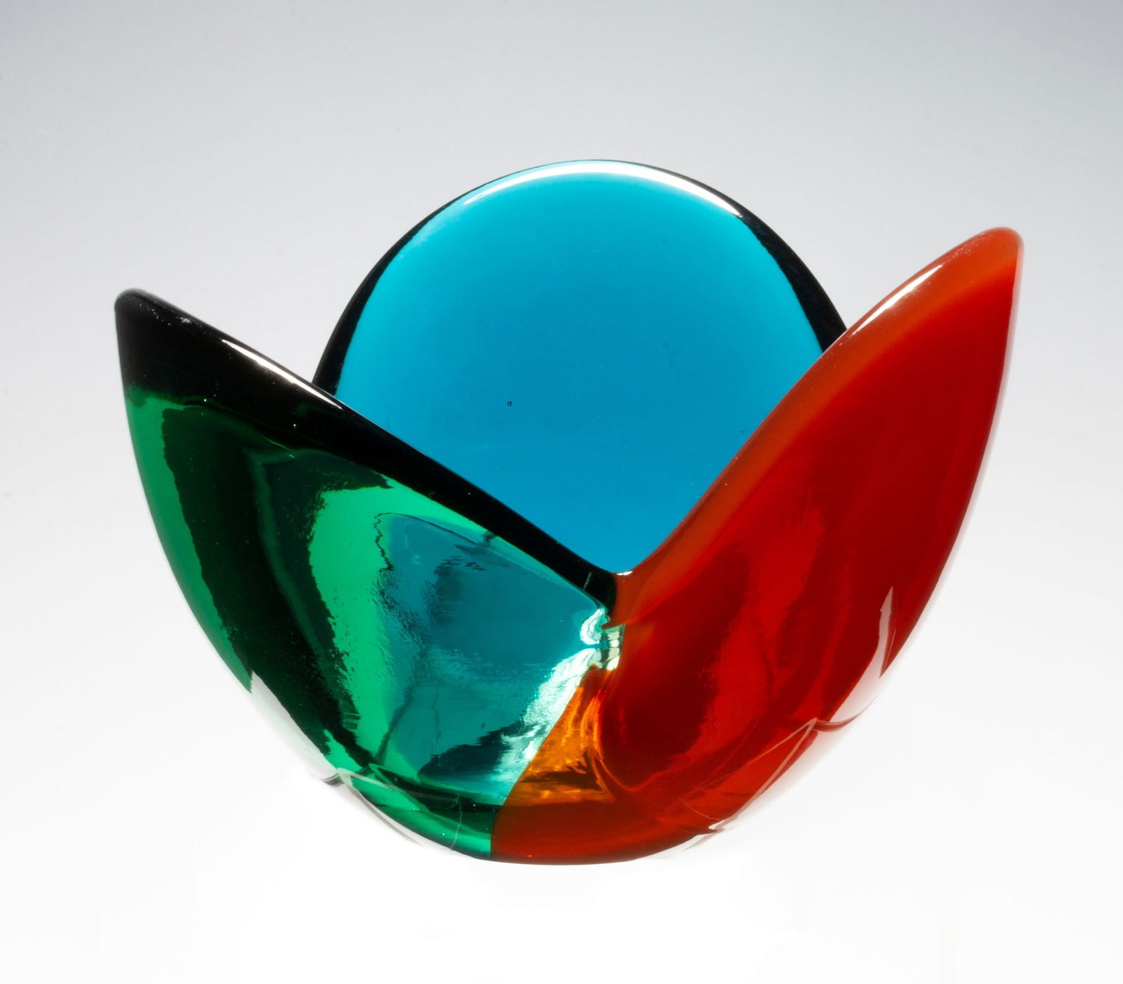 WAYNE HUSTED (1927-2022) RARE TRI-COLOR BOWL FOR BLENKO (1 of 14)